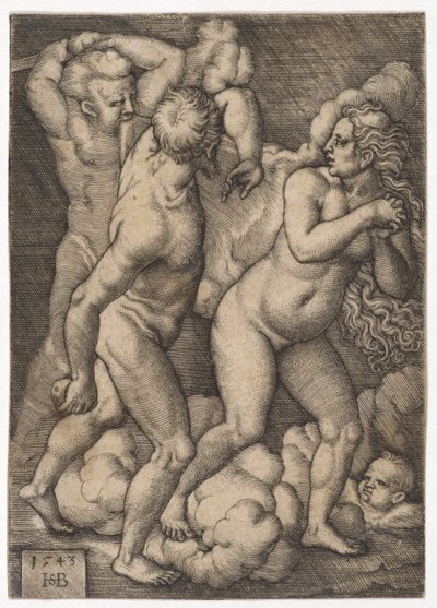 A expulsão do Paraíso, 1543 de Hans Sebald Beham
