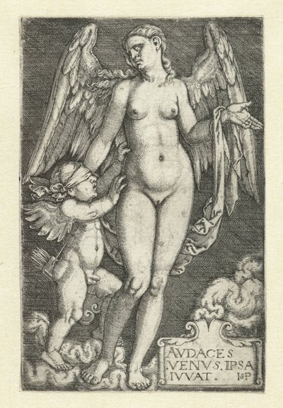 Vênus e Cupido Avdaces Venvs ipsa ivvat (título no objeto) de Hans Sebald Beham