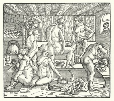 Mulheres tomando banho de Hans Sebald Beham