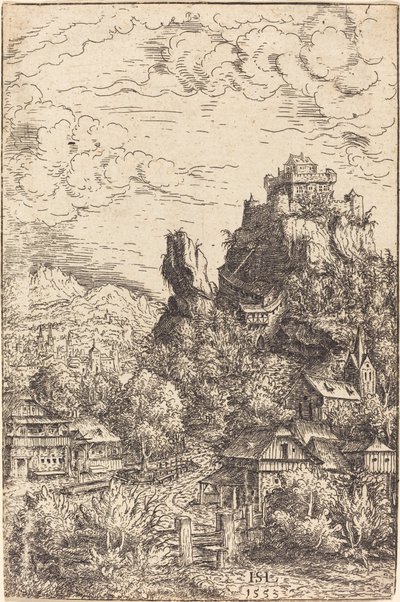 Paisagem com Castelo, 1553. de Hans Sebald Lautensack