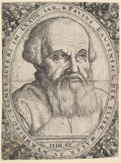 Retrato de Paulus Lautensack, o Velho, 1552. de Hans Sebald Lautensack