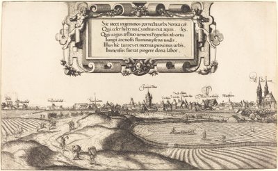 Vista de Nuremberg do leste [seção esquerda], 1552. de Hans Sebald Lautensack