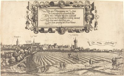 Vista de Nuremberg do oeste [seção direita], 1552. de Hans Sebald Lautensack