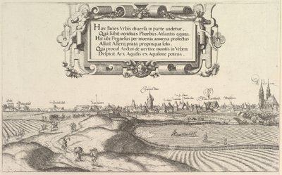 Vista de Nuremberg, a leste, placa esquerda, 1552. de Hans Sebald Lautensack