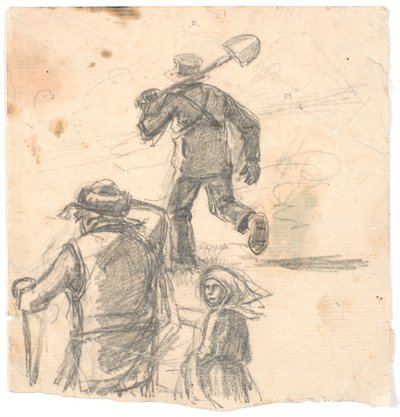 Estudos de figura para imagem de fogo de Hans Smidth