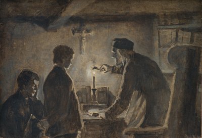 Pastor Sören apaga a vela na véspera de Ano Novo de Hans Smidth
