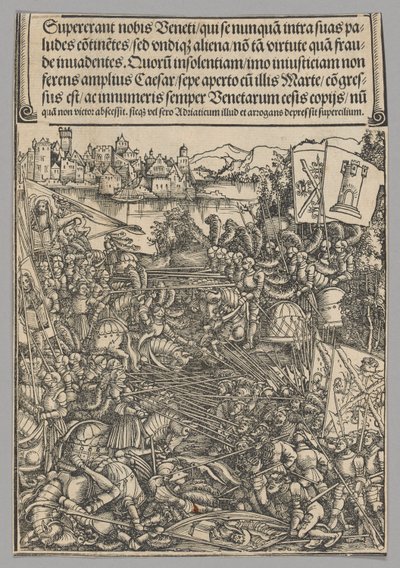 Guerra com Veneza, placa 21 de Cenas Históricas da Vida do Imperador Maximiliano I do Arco do Triunfo de Hans Springinklee