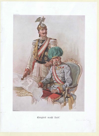Imperador alemão e rei da Prússia Guilherme II de Hans Stalzer