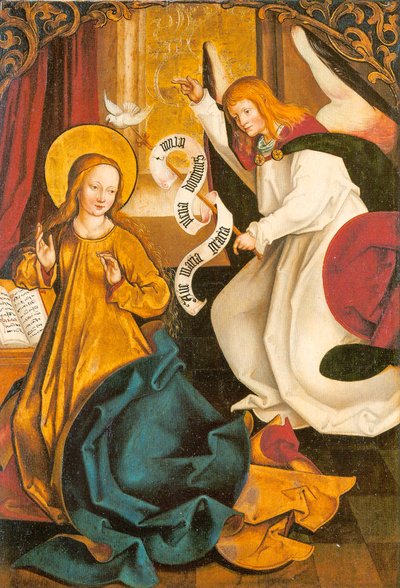 A Anunciação a Maria - Retábulo de Inzigkofen de Hans und Jakob Strüb
