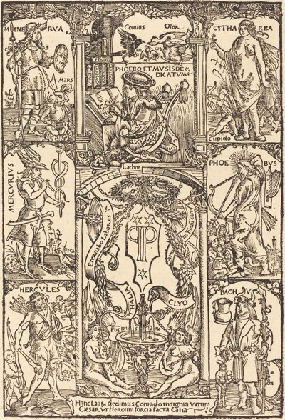 Celtas cercados por deuses gregos e romanos de Hans Süss von Kulmbach