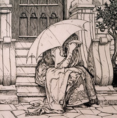 Ilustração para conto de fadas de Hans Christian Andersen (1805-1875) de Hans Tegner