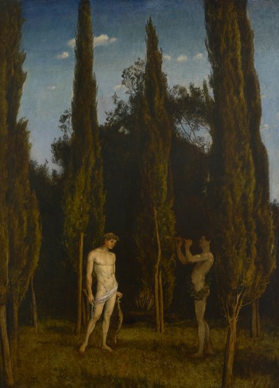 Apolo e Marsias de Hans Thoma