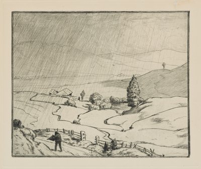 Começa a chover de Hans Thoma