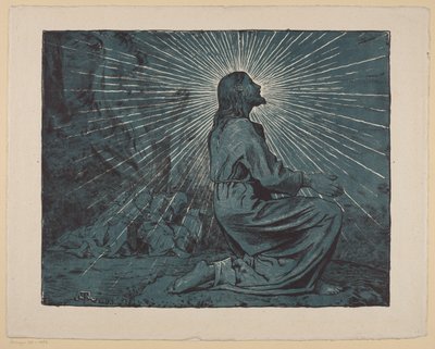 Cristo a rezar no Monte das Oliveiras de Hans Thoma