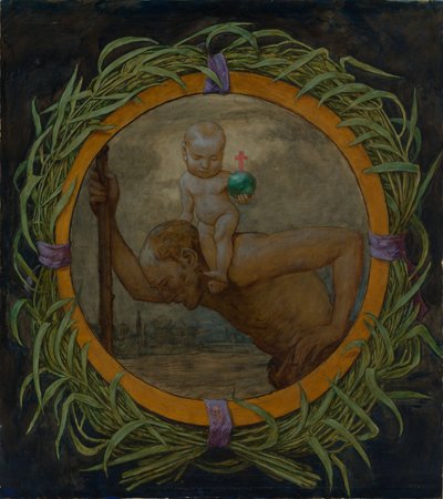 São Cristóvão na coroa de junco de Hans Thoma