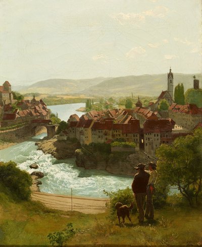 O Reno junto a Laufenburg de Hans Thoma