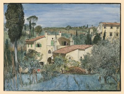 Uma villa nos arredores de Florença de Hans Thoma
