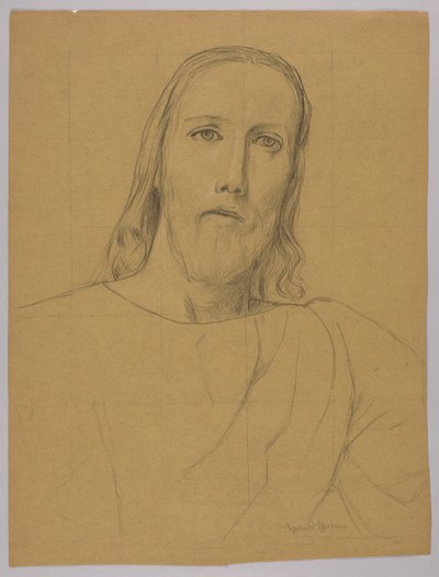 Cabeça de Cristo, verso: Crucificação de Cristo de Hans Thoma