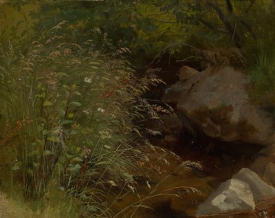 Ervas à beira do ribeiro de Hans Thoma