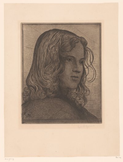 Cabeça de uma rapariga de Hans Thoma