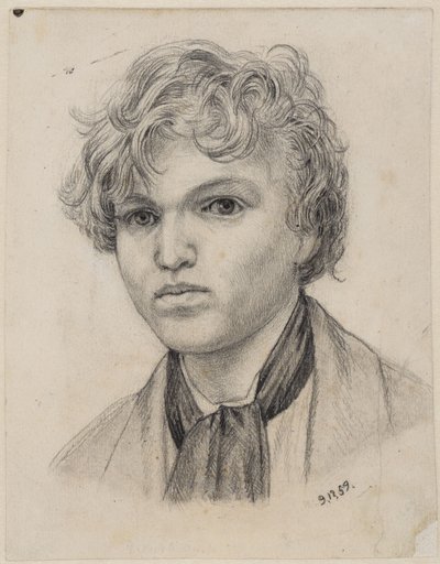 Auto-retrato de juventude de Hans Thoma
