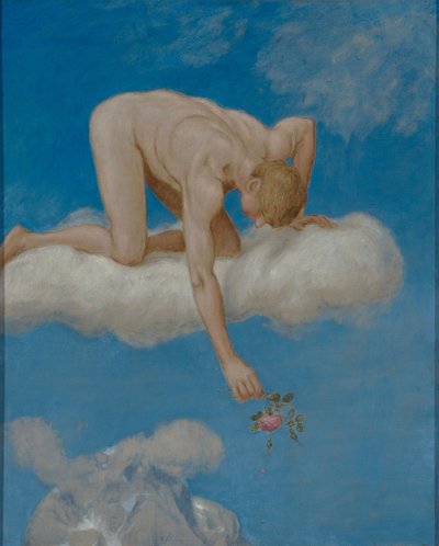 Junho (Jovem com uma rosa) de Hans Thoma