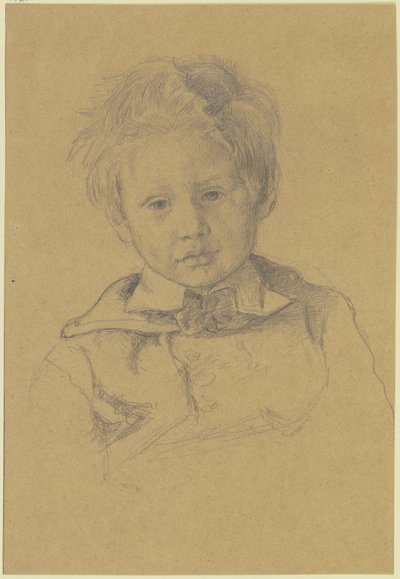 Retrato infantil do filho de Victor Müller de Hans Thoma