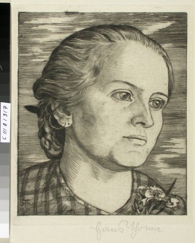 Retrato de uma mulher de Hans Thoma