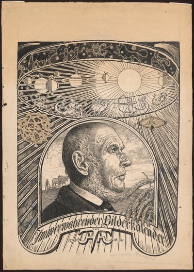 Projeto da capa do livro «Calendário Eterno em Imagens» de Hans Thoma