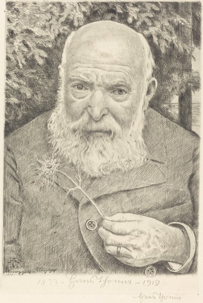 Autorretrato VI com Flor de Hans Thoma