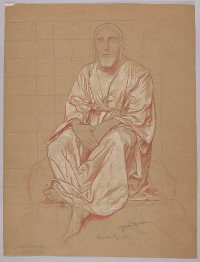 Cristo sentado, verso: repetição da mesma figura de Hans Thoma