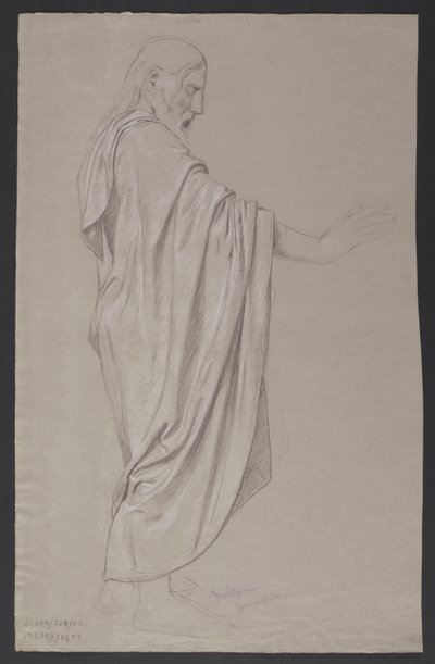 Esboço da figura de Cristo de Hans Thoma