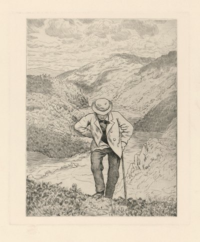 Caminhantes na montanha de Hans Thoma
