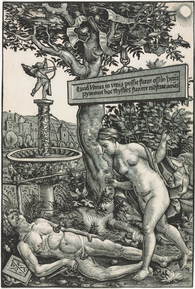 Pyramus e Thisbe, c. 1510 de Hans Wechtlin