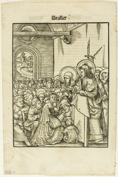 Cristo Pregando, de Leben Jesu Christi, chapa 19 de xilogravuras de livros do século XVI de Hans Wechtlin I