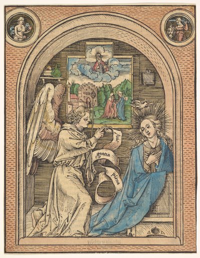 A Anunciação, final do século XV e início do século XVI. de Hans Wechtlin the Elder