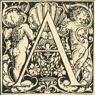 A - Um alfabeto de Hans Weiditz, c1520-1521, 1908. de Hans Weiditz