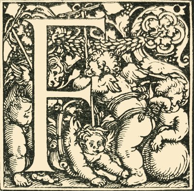 F - Um alfabeto de Hans Weiditz, c1520-1521, 1908. de Hans Weiditz