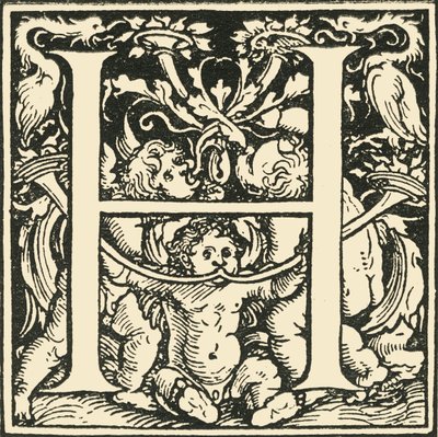 H - Um alfabeto de Hans Weiditz, c1520-1521, 1908. de Hans Weiditz