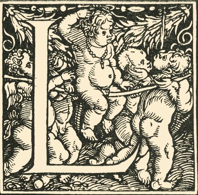 L - Um alfabeto de Hans Weiditz, c1520-1521, 1908. de Hans Weiditz