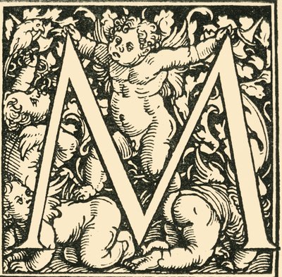 M - Um alfabeto de Hans Weiditz, c1520-1521, 1908. de Hans Weiditz