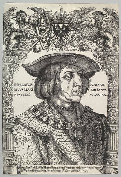Retrato do imperador Maximiliano I, 1519. de Hans Weiditz