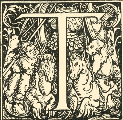 T - Um alfabeto de Hans Weiditz, c1520-1521, 1908. de Hans Weiditz