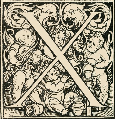 X - Um alfabeto de Hans Weiditz, c1520-1521, 1908. de Hans Weiditz