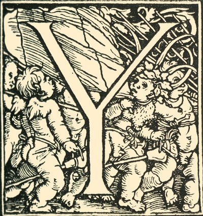Y - Um alfabeto de Hans Weiditz, c1520-1521, 1908. de Hans Weiditz