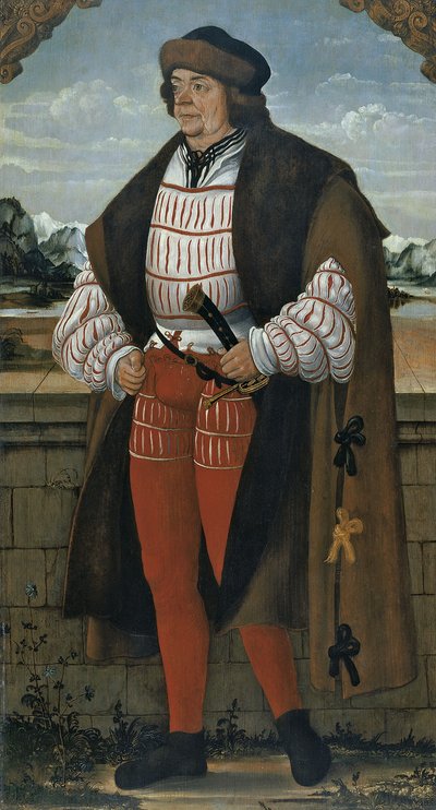 O Court Jester conhecido como Knight Christoph, 1515 de Hans Wertinger von
