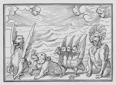 Daniels Visão das Quatro Feras, Daniel VII, 3 de Hans after Holbein the Younger