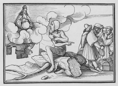 Deus Responde a Jó Fora do Turbilhão, Jó XXXVIII, 1, 2 de Hans after Holbein the Younger