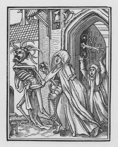 Dança da Morte de Holbein: A Abadessa de Hans after Holbein the Younger