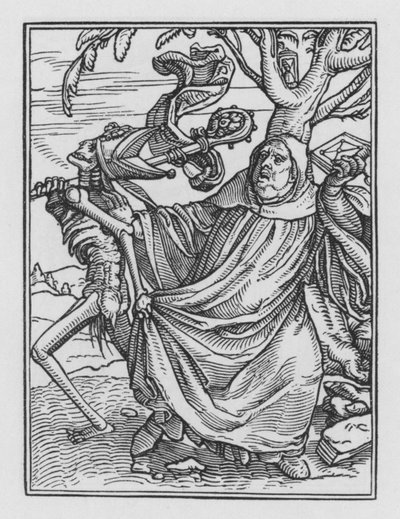 Dança da Morte de Holbein: O Abade de Hans after Holbein the Younger